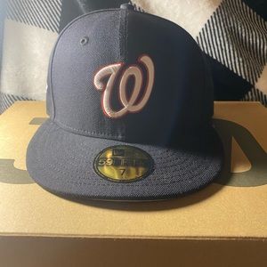 Exclusive New Era 59Fifty Washington Nationals 2019 World Series Patch Hat Navy